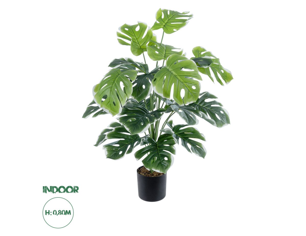 GloboStar® Artificial Garden MONSTERA PLANT 20924 - Διακοσμητικό Φυτό Μονστέρα Φ90 x Υ80cm