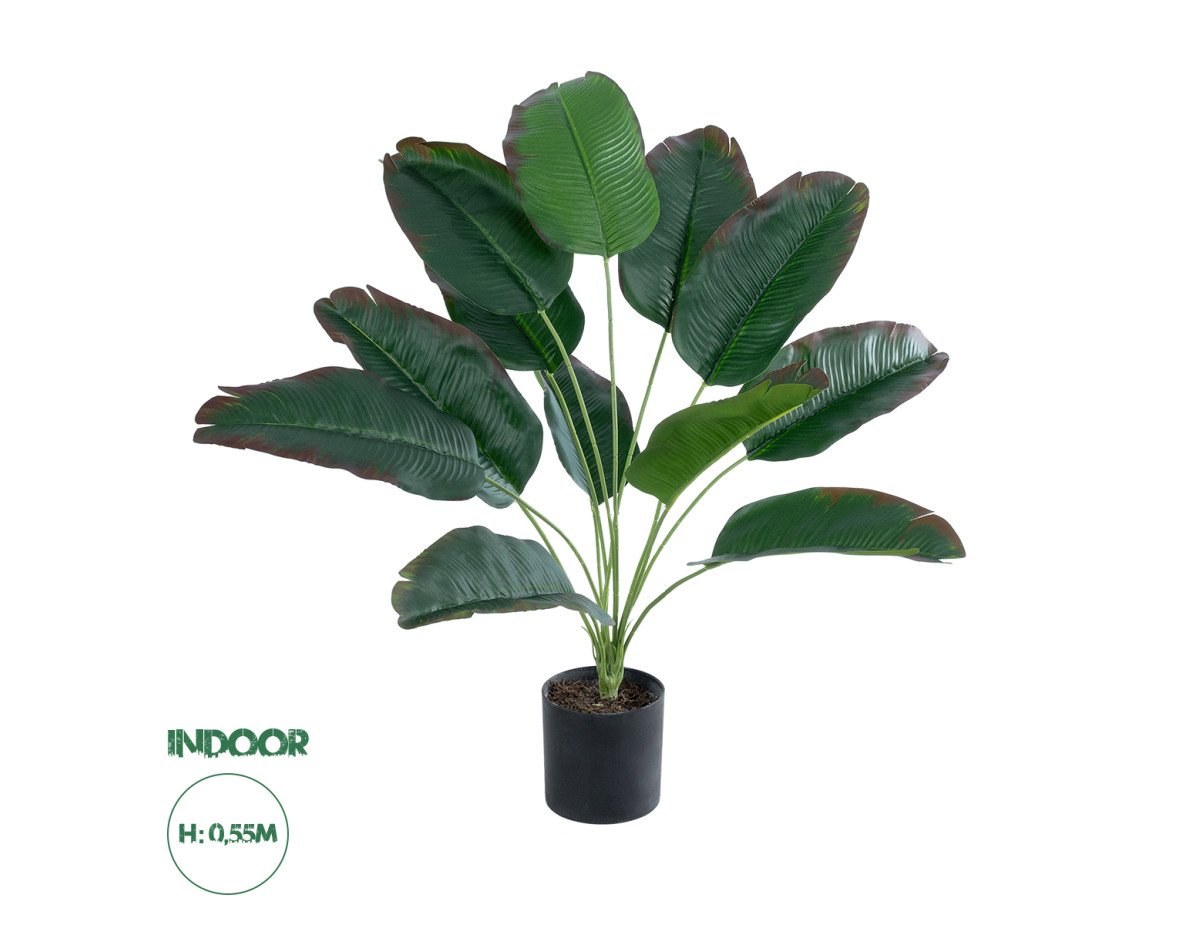 GloboStar® Artificial Garden BANANA PLANT 20928 - Διακοσμητικό Φυτό Μπανανιά Φ70 x Υ55cm