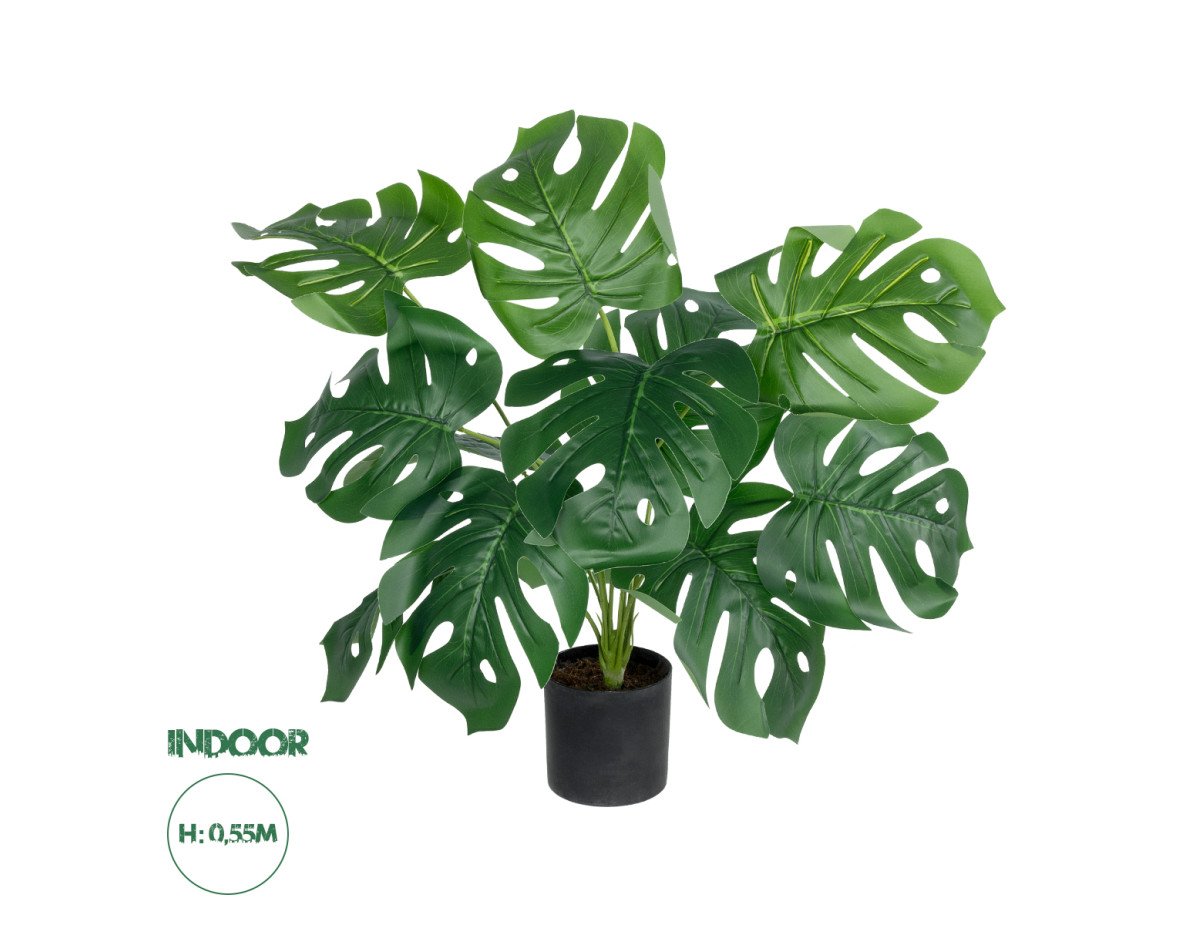 GloboStar® Artificial Garden MONSTERA PLANT 20934 - Διακοσμητικό Φυτό Μονστέρα Φ62 x Υ55cm