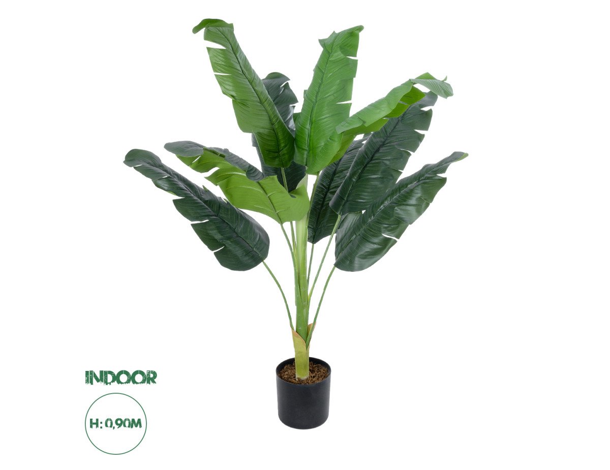 GloboStar® Artificial Garden BANANA PLANT 20939 - Διακοσμητικό Φυτό Μπανανιά Φ70 x Υ90cm