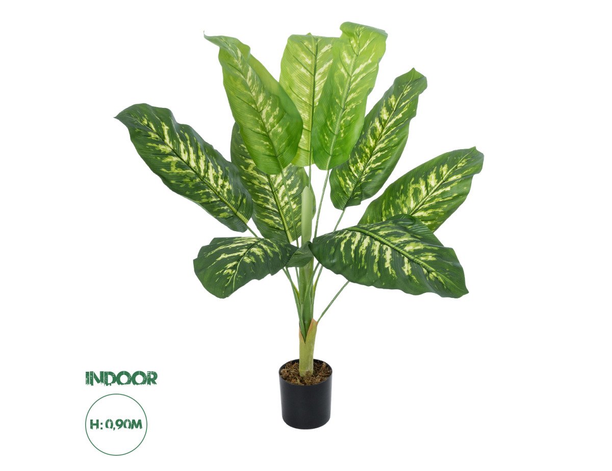 GloboStar® Artificial Garden CALATHEA PLANT 20940 Διακοσμητικό Φυτό Καλαθέα Φ80 x Υ90cm