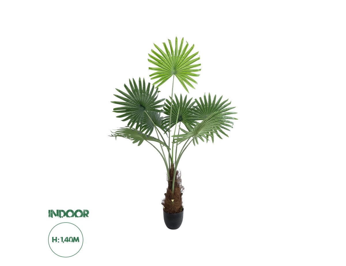 GloboStar® Artificial Garden SERENOA PALM PLANT 20971 Διακοσμητικό Φυτό Φοίνικα Σερενόα Φ60 x Υ140cm