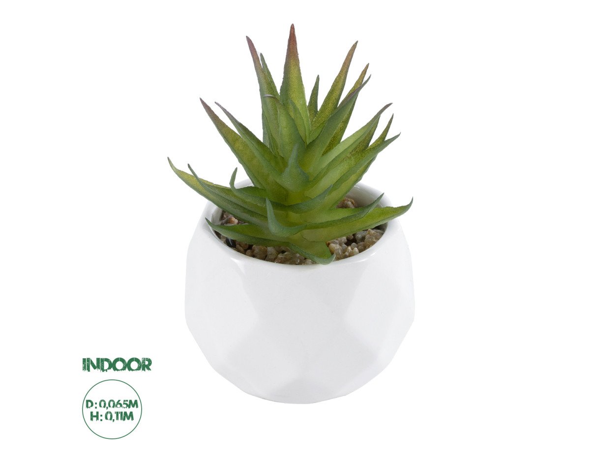 GloboStar® Artificial Garden SUCCULENT ALOE 20982 Διακοσμητικό Φυτό Παχύφυτο Αλόη Υ11cm