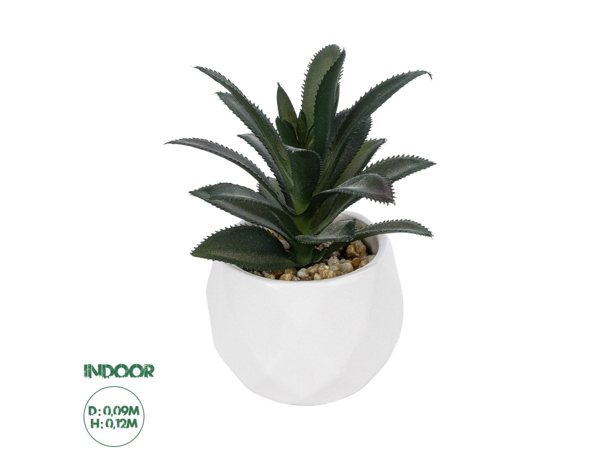 GloboStar® Artificial Garden SUCCULENT ALOE POTTED PLANT 20983 Διακοσμητικό Φυτό Αλόης Φ9 x Υ12cm