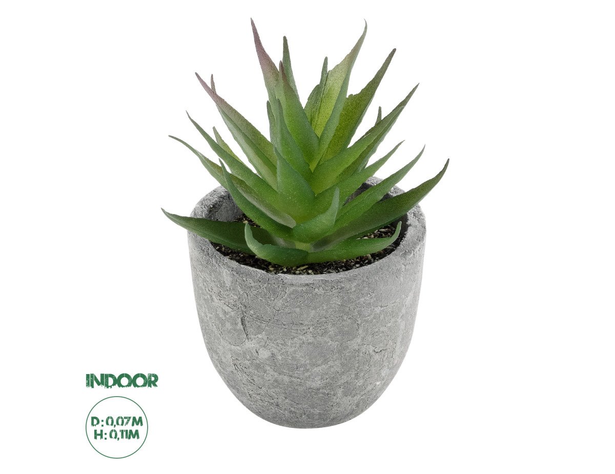 GloboStar® Artificial Garden SUCCULENT ALOE 21010 Διακοσμητικό Φυτό Παχύφυτο Αλόη Υ11cm