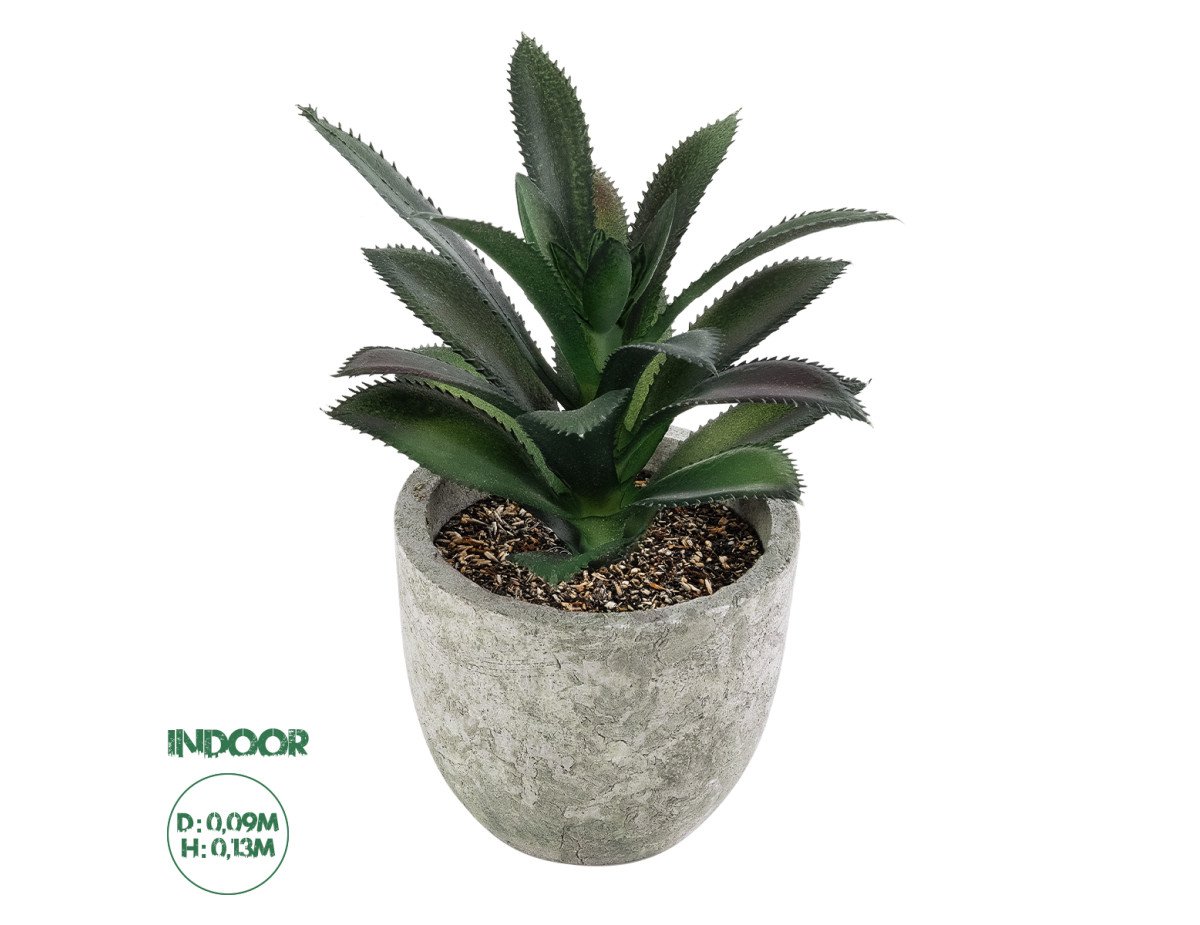 GloboStar® Artificial Garden SUCCULENT ALOE 21011 Διακοσμητικό Φυτό Παχύφυτο Αλόη Υ13cm