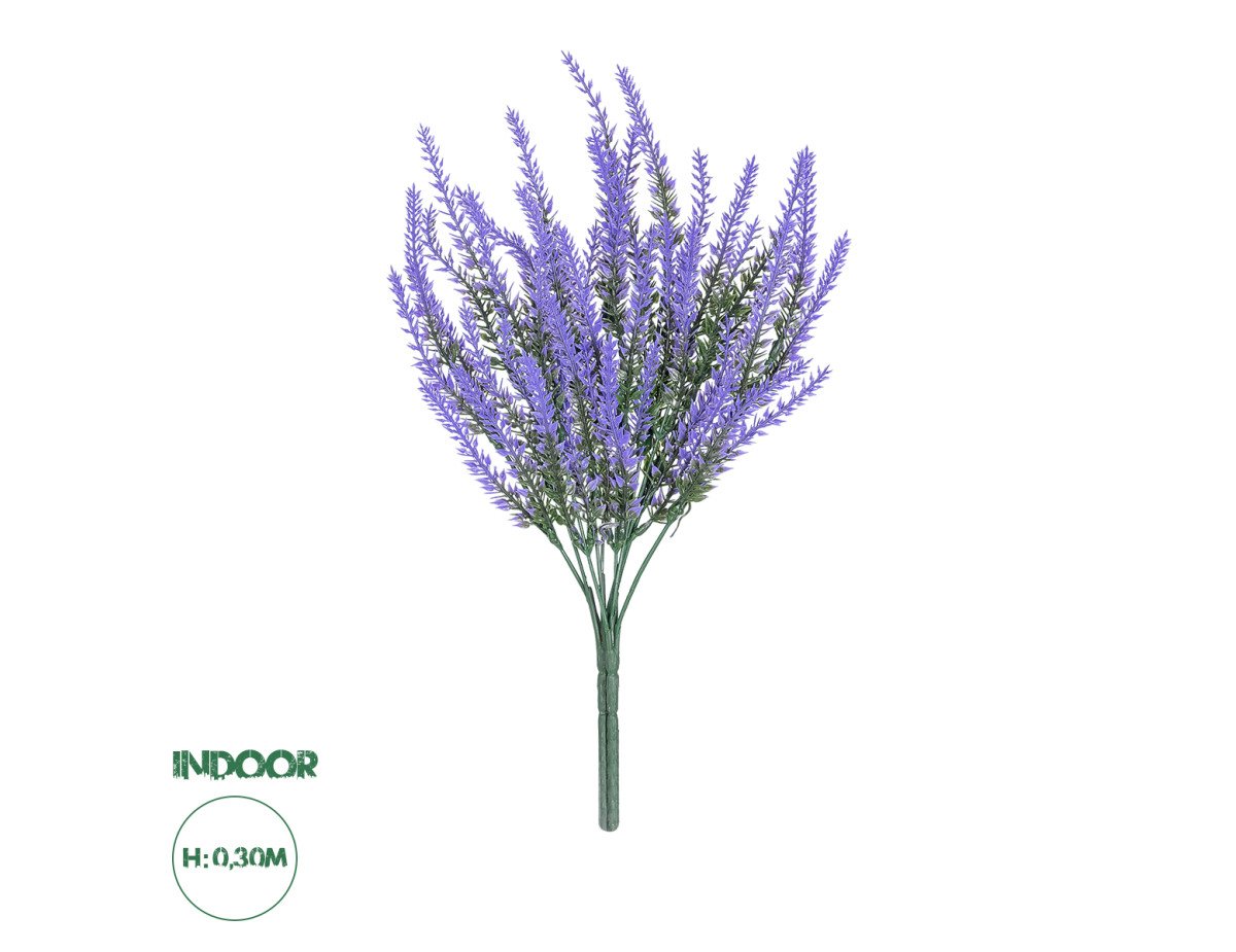 GloboStar® Artificial Garden  LAVENDER BRANCH 21062 Διακοσμητικό Κλαδί Λεβάντας σετ 2 τεμάχια Φ15 x Υ30cm