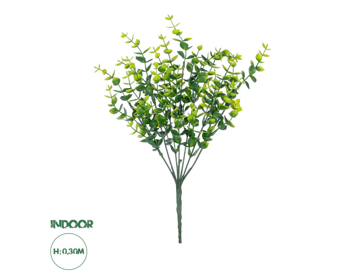 GloboStar® Artificial Garden  EUCALYPTUS BRANCH 21065 Διακοσμητικό Κλαδί Ευκάλυπτος Φ17 x Υ30cm