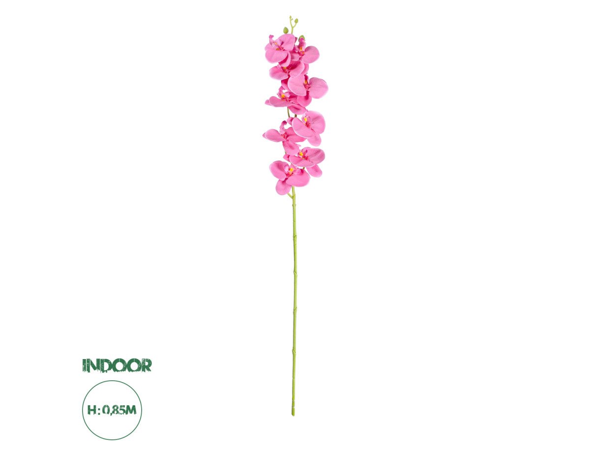 GloboStar® Artificial Garden  PINK ORCHID BRANCH 21131 Τεχνητό Διακοσμητικό Κλαδί Ορχιδέας Y85cm