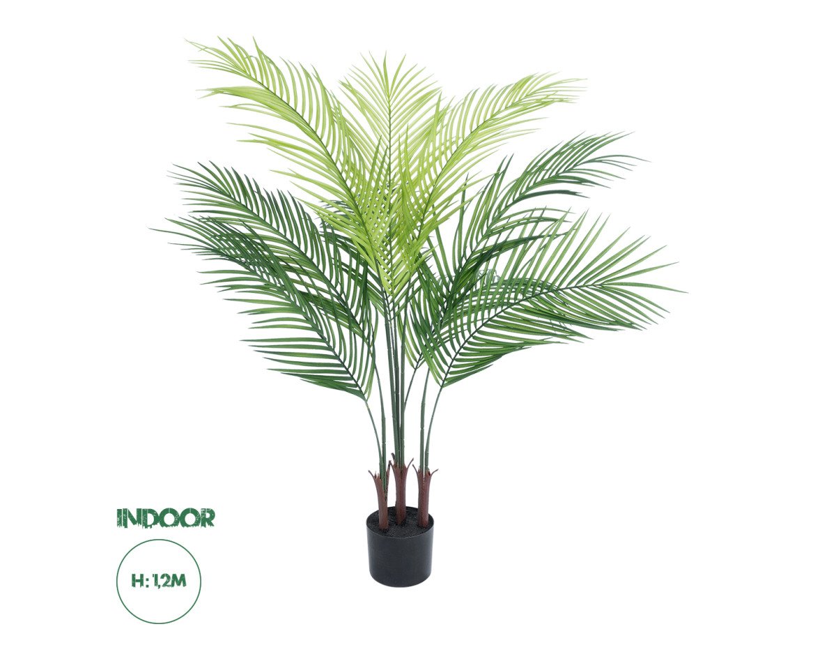 GloboStar® Artificial Garden PALM TREE 21154 Διακοσμητικό Φυτό Φοίνικας Υ120cm