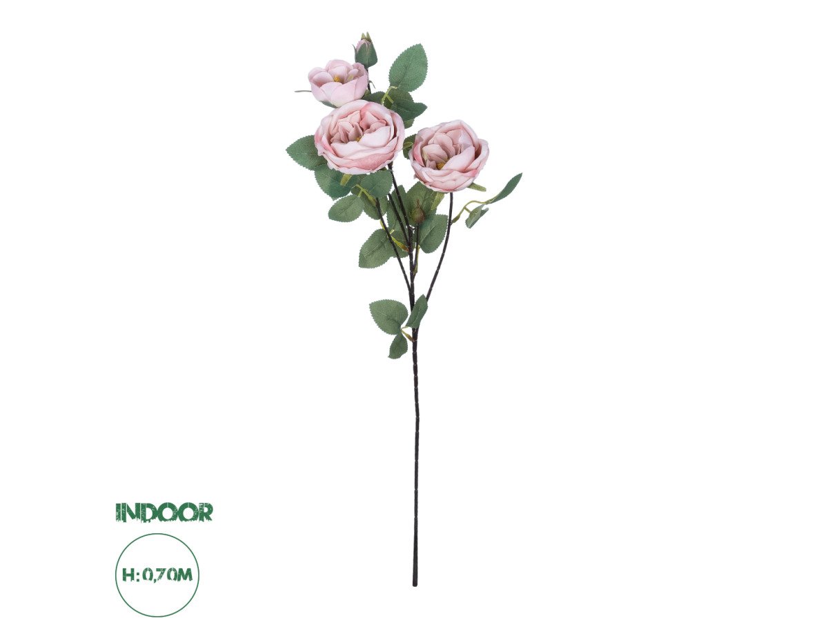 GloboStar® Artificial Garden PINK CLIMBING ROSE BRANCH 21184 Τεχνητό Διακοσμητικό Κλαδί Τριαντάφυλλο Ροζ Y70cm