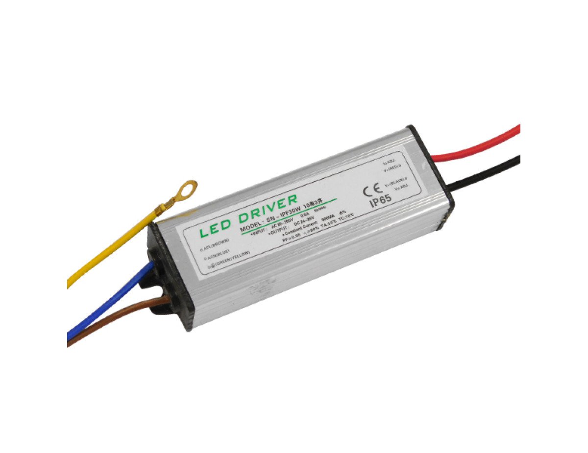Μετασχηματιστής Προβολέα LED 30W IN 230V OUT 900mA DC 0.95PF GloboStar 47854