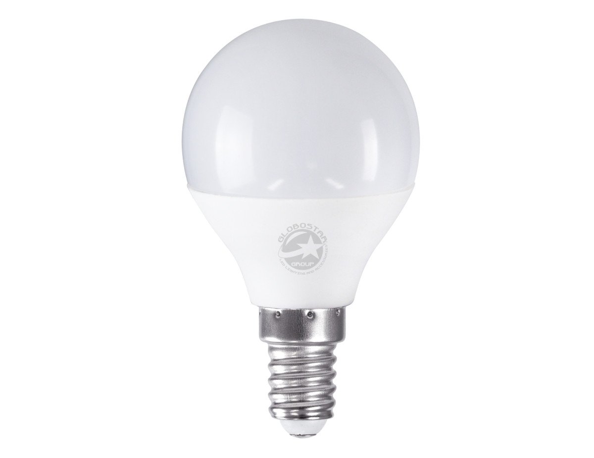 GloboStar® 60015 Λάμπα LED E14 G45 Γλομπάκι 6W 600lm 260° AC 220-240V IP20 Φ4.5 x Υ7.8cm Ψυχρό Λευκό 6000K - 3 Years Warranty