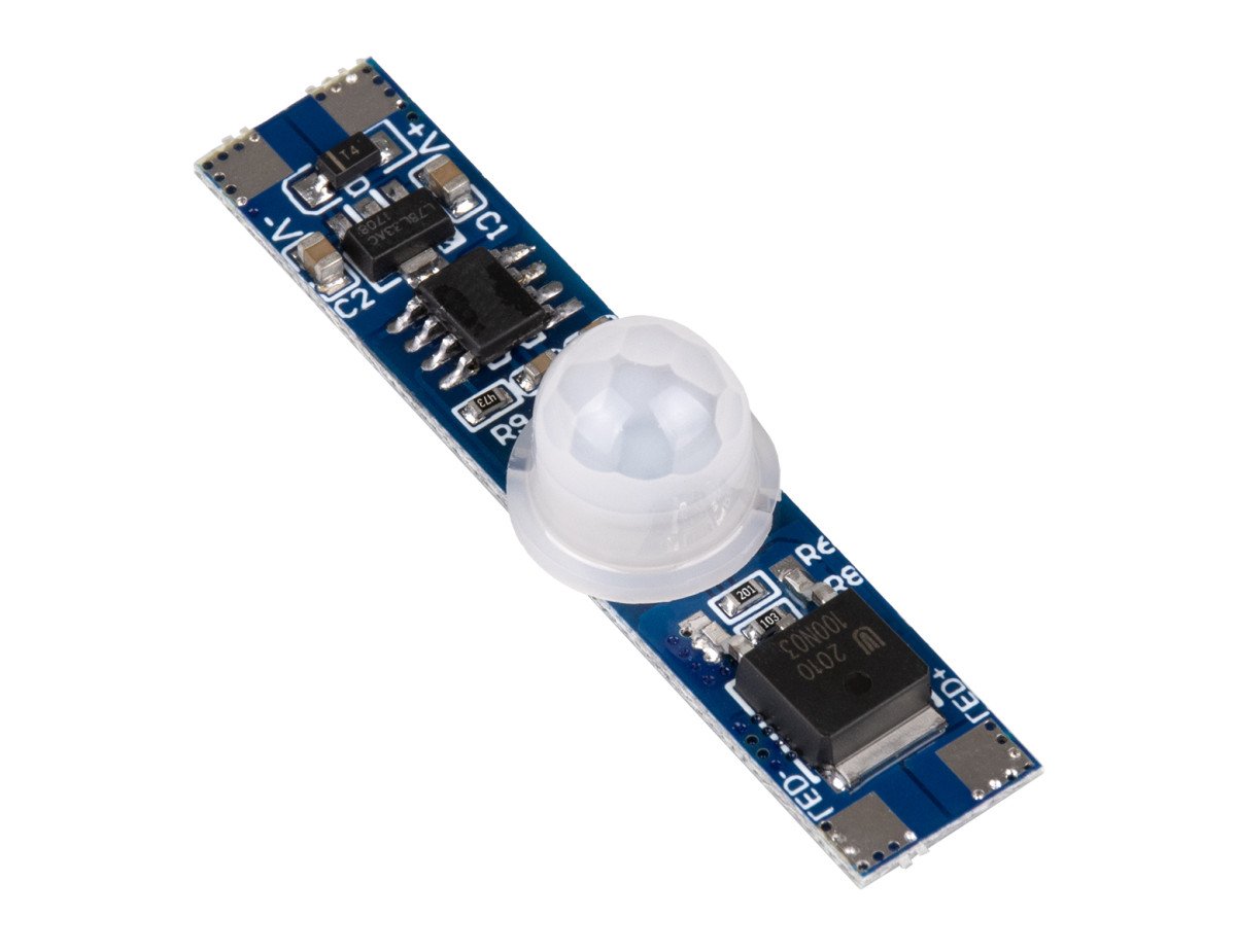 GloboStar® SENSOR-PROFILE 70697 Mini PIR Ανιχνευτής-Αισθητήρας Κίνησης Modular για Προφίλ Αλουμινίου - DC 5-24V 1 x 6A 144W - Max 6A 144W - IP20 - Γωνία Ανίχνευσης 180° & Απόσταση Ανίχνευσης 3 Μέτρα με 30 Sec Χρόνο Αναμονής -  Μ4.9 x Π1 x Υ1.2cm - 2 Χ