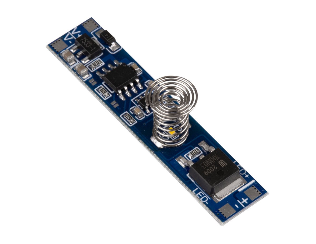 GloboStar® SENSOR-PROFILE 70699 Mini Αισθητήρας-Διακόπτης Αφής Modular για Προφίλ Αλουμινίου - DC 5-24V 1 x 8A 192W - Max 8A 192W - IP20 - Μ4.7 x Π1 x Υ1cm - 2 Χρόνια Εγγύηση