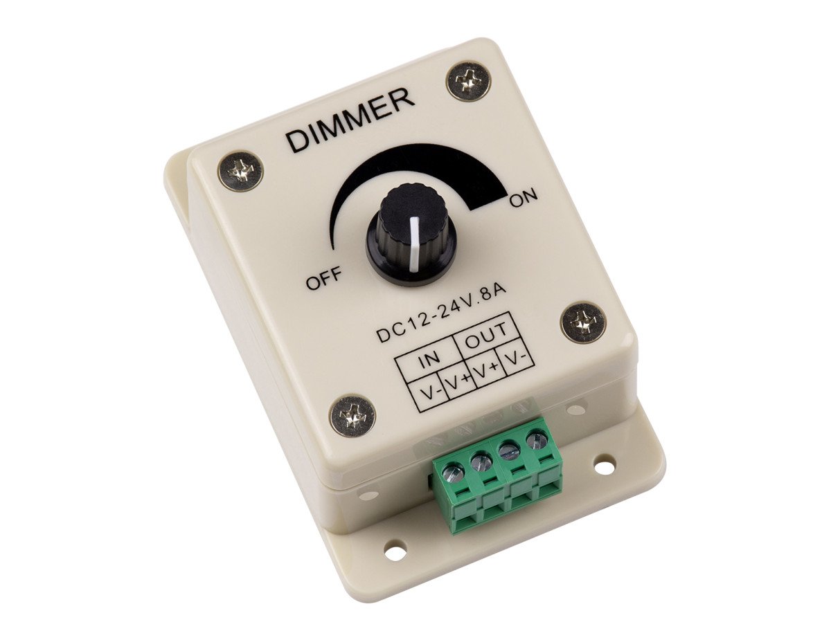 GloboStar® 73315 LED Dimmer Εξωτερικό με Ποτενσιόμετρο 12-24V Max 192W