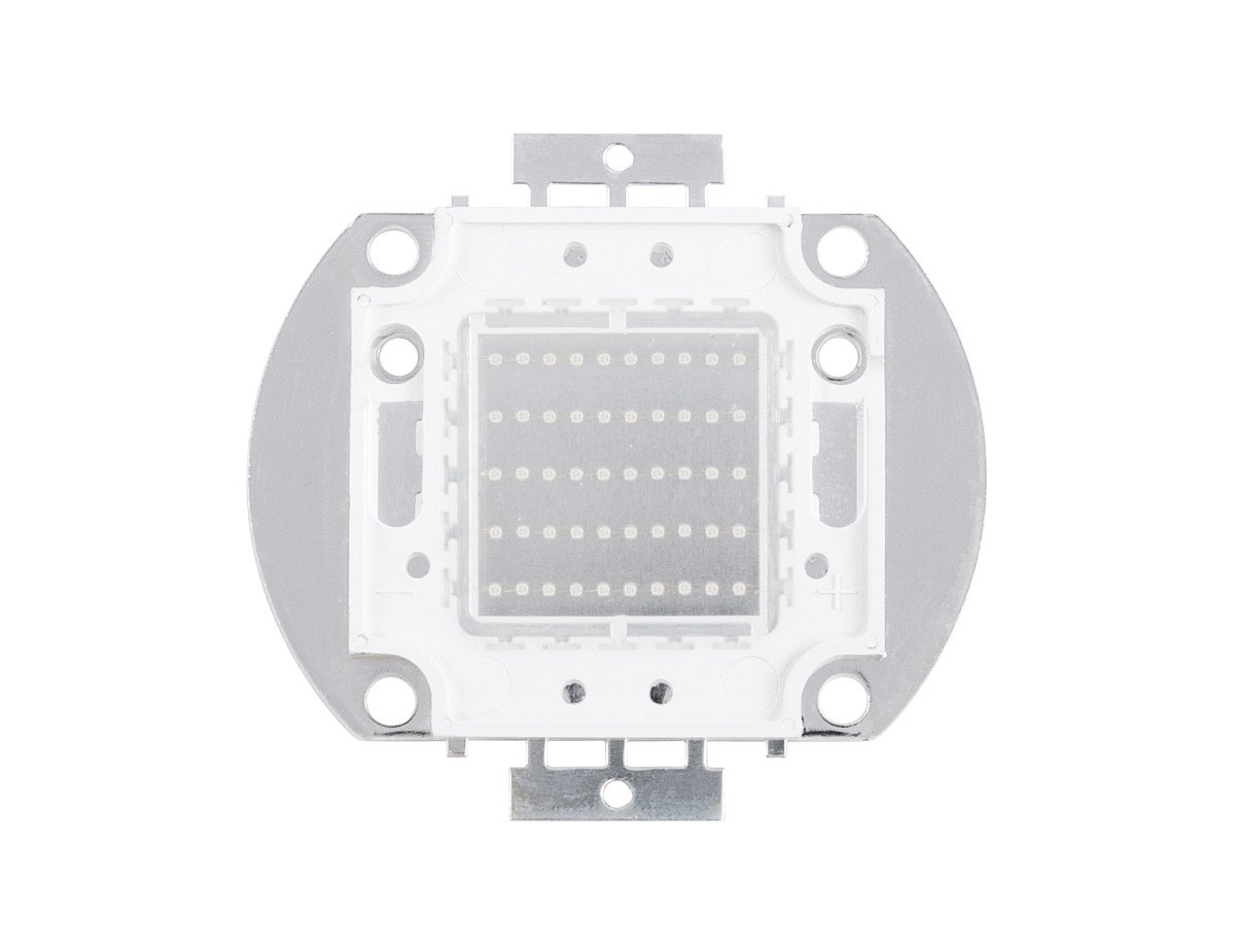 GloboStar® 73774 Υψηλής Ισχύος LED COB BRIDGELUX 50W 2500lm DC 28-32V - Μ5.6 x Π5.2 x Υ0.6cm - Μπλε - 2 Χρόνια Εγγύηση