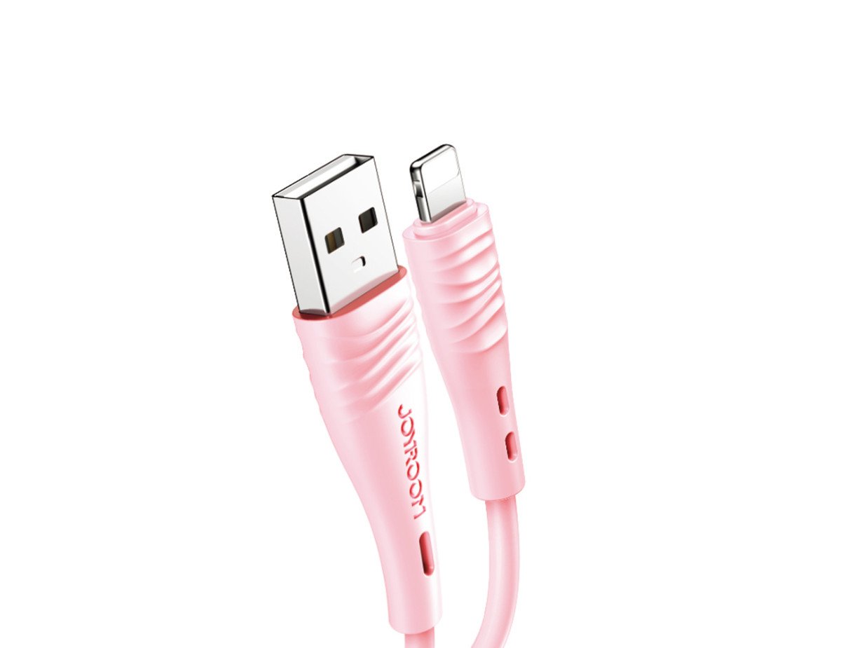 GloboStar® 87004 JOYROOM Originals JR-S118 Καλώδιο Φόρτισης Fast Charging Data iPhone 1M από Regular USB 2.0 σε 8 Pin Lightning Ροζ