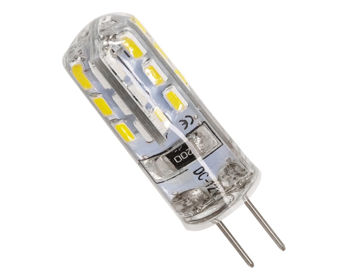 GloboStar® 76131 Λάμπα G4 LED SMD 2835 2W 190lm 320° DC 12V Σιλικόνης Φυσικό Λευκό 4500K Dimmable