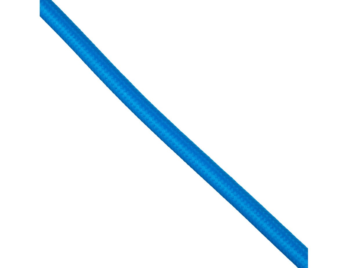 GloboStar® 77610 Στρογγυλό Υφασμάτινο Καλώδιο 1m 2 x 0.75mm² Μπλε