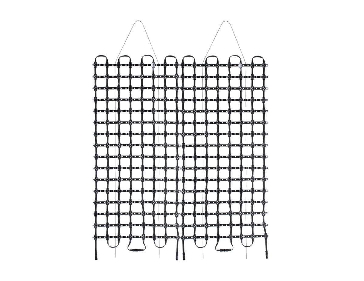 GloboStar® 90142 Digital Pixel Addressable Facade Soft Net Panel - Ψηφιακό Εύκαμπτο Δίχτυ Πάνελ Πρόσοψης Κτιρίων LED SMD 3535 192W/m2 256LED/m2 256PIXEL/m2 SPI/TTL Protocol IC UCS512B 11520lm/m2 120° DC 12V IP67 RGB - Μαύρο Σώμα - Μ100 x Π100 x Υ1.7cm