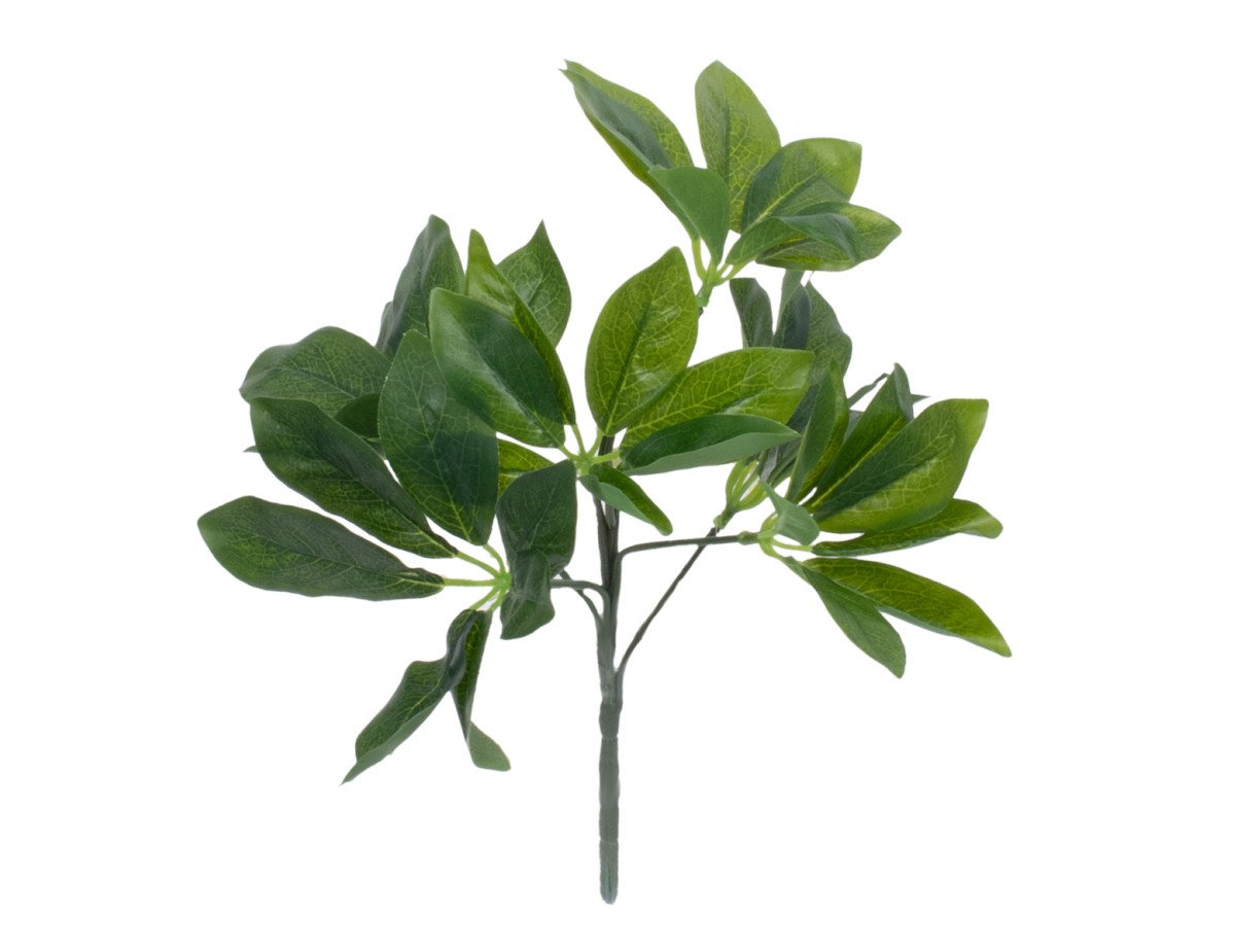 GloboStar® SCHEFFLERA 78222 Τεχνητό Φυτό Σεφλέρα - Μπουκέτο Διακοσμητικών Φυτών - Κλαδιών με Φύλλωμα Πράσινο Υ30cm