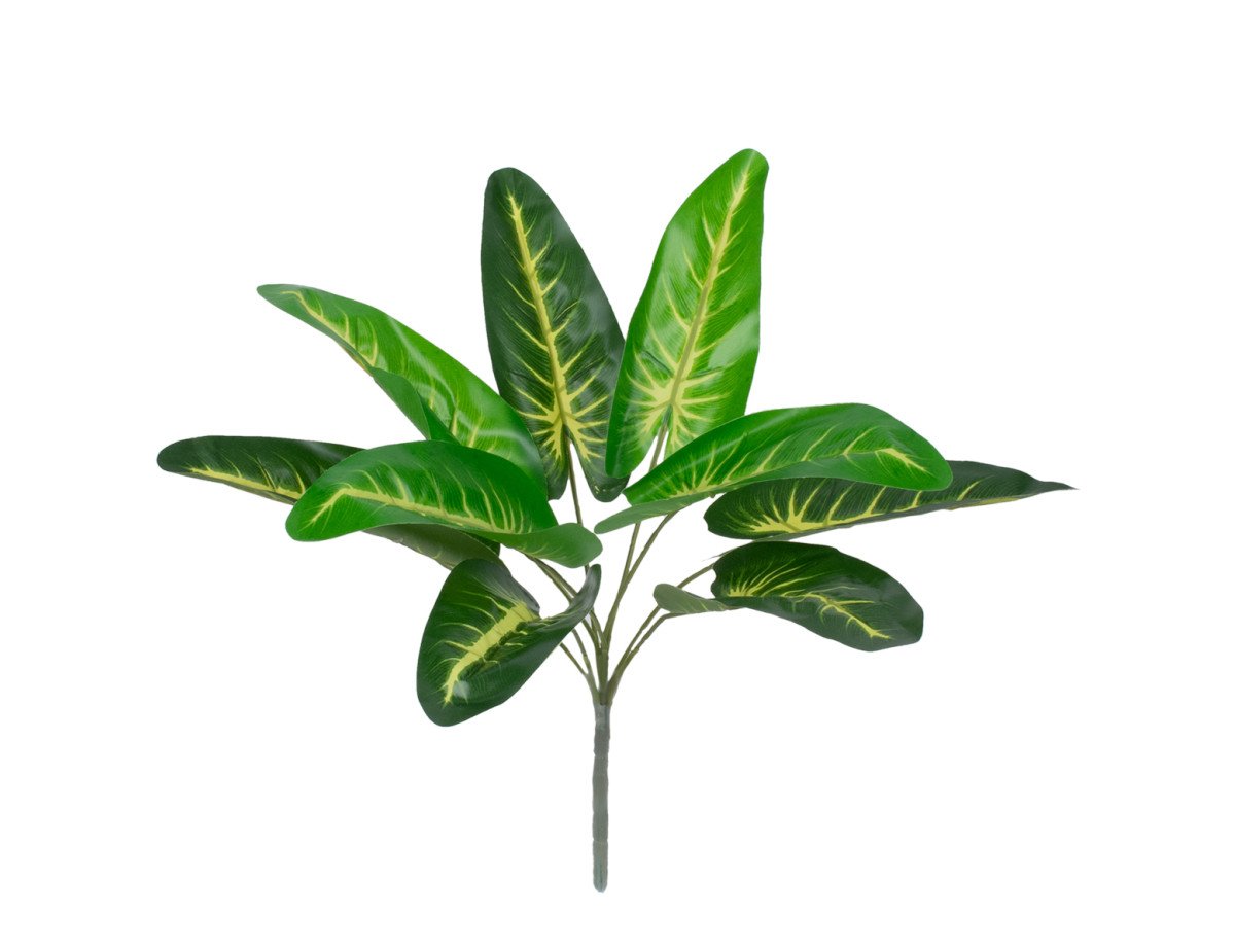 GloboStar® BUMP CANE 78227 Τεχνητό Φυτό Βουβόχορτο - Μπουκέτο Διακοσμητικών Φυτών - Κλαδιών με Φύλλωμα Πράσινο Υ36cm