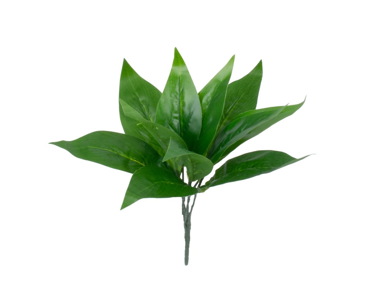 GloboStar® ARROW ROOT 78231 Τεχνητό Φυτό Αραρούτι - Μπουκέτο Διακοσμητικών Φυτών - Κλαδιών με Φύλλωμα Πράσινο Υ27cm