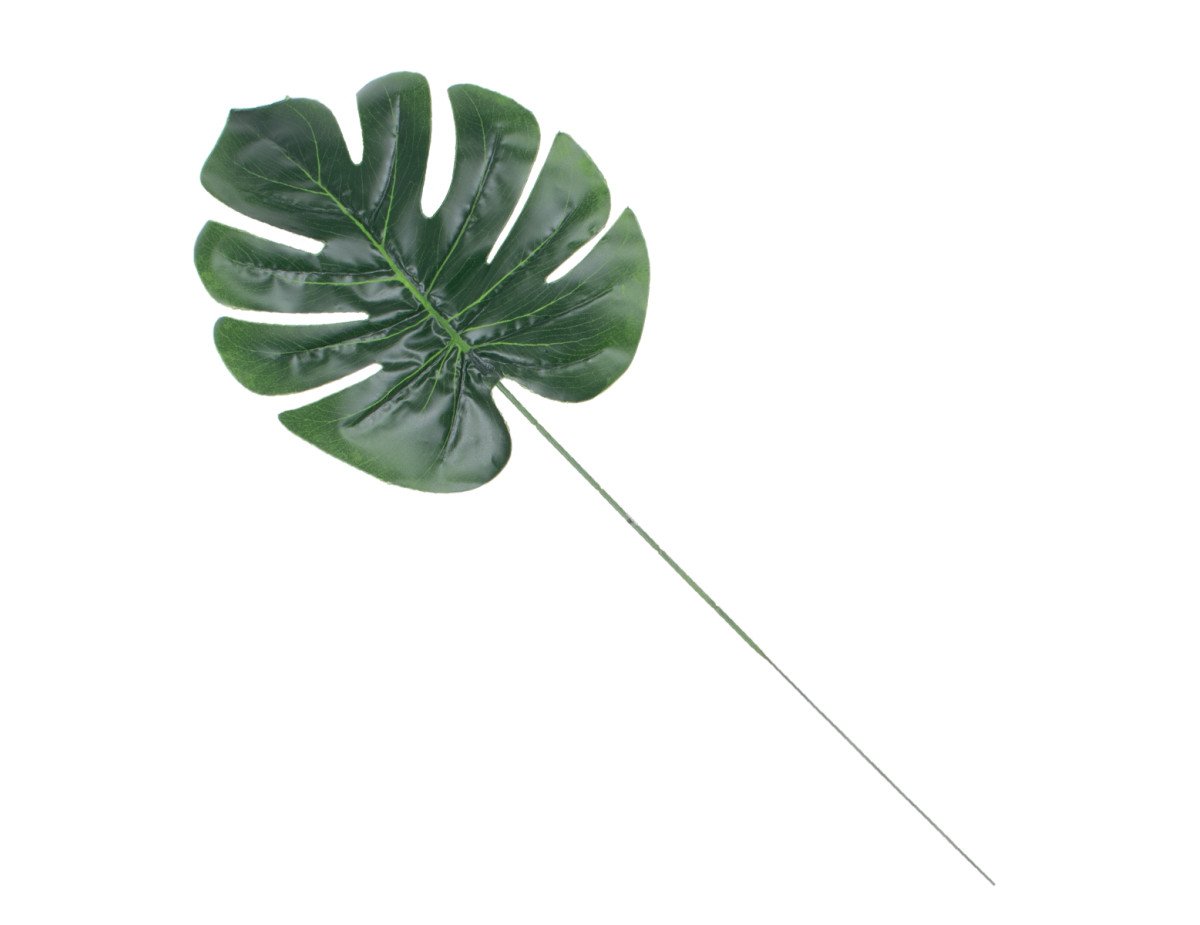 GloboStar® MONSTERA BIG 78238 Τεχνητό Φυτό Μονστέρα Μεγάλη - Μπουκέτο Διακοσμητικών Φυτών - Κλαδιών με Φύλλωμα Πράσινο Υ68cm