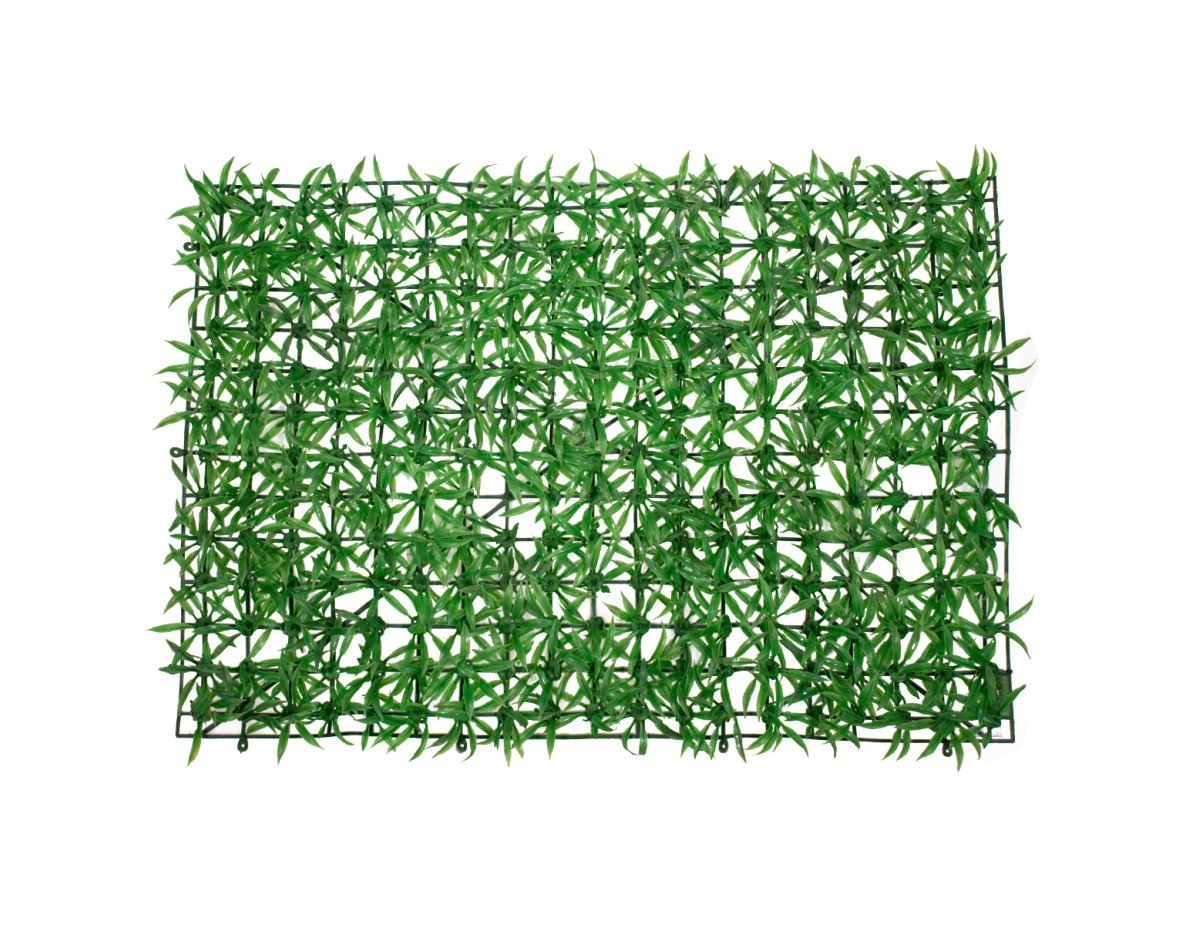GloboStar® 78403 Artificial - Συνθετικό Τεχνητό Διακοσμητικό Πάνελ Φυλλωσιάς - Κάθετος Κήπος Γρασίδι Πράσινο Μ60 x Υ40 x Π4cm