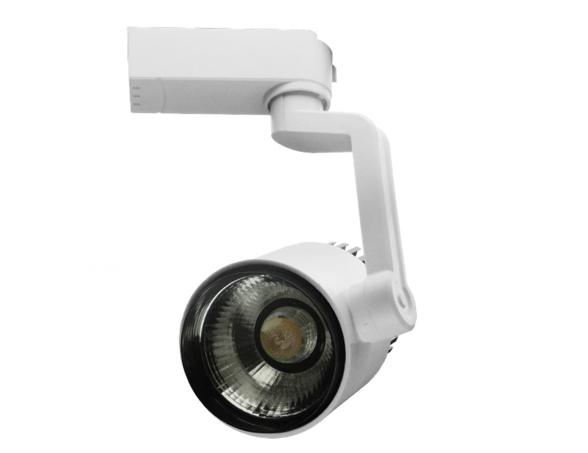 GloboStar S-40043 Διφασικό Bridgelux COB LED Φωτιστικό Σποτ Ράγας 15W 230V 1500lm 24° Θερμό Λευκό 3000k