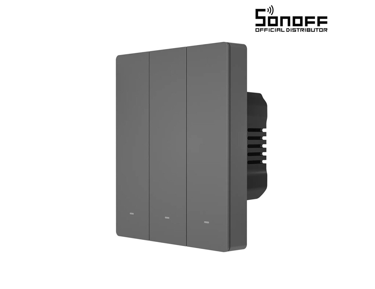 GloboStar® 80089 SONOFF M5-3C-80 SwitchMan Mechanical Smart Switch WiFi & Bluetooth AC 100-240V Max 6A 1320W (2A/Way) 3 Way