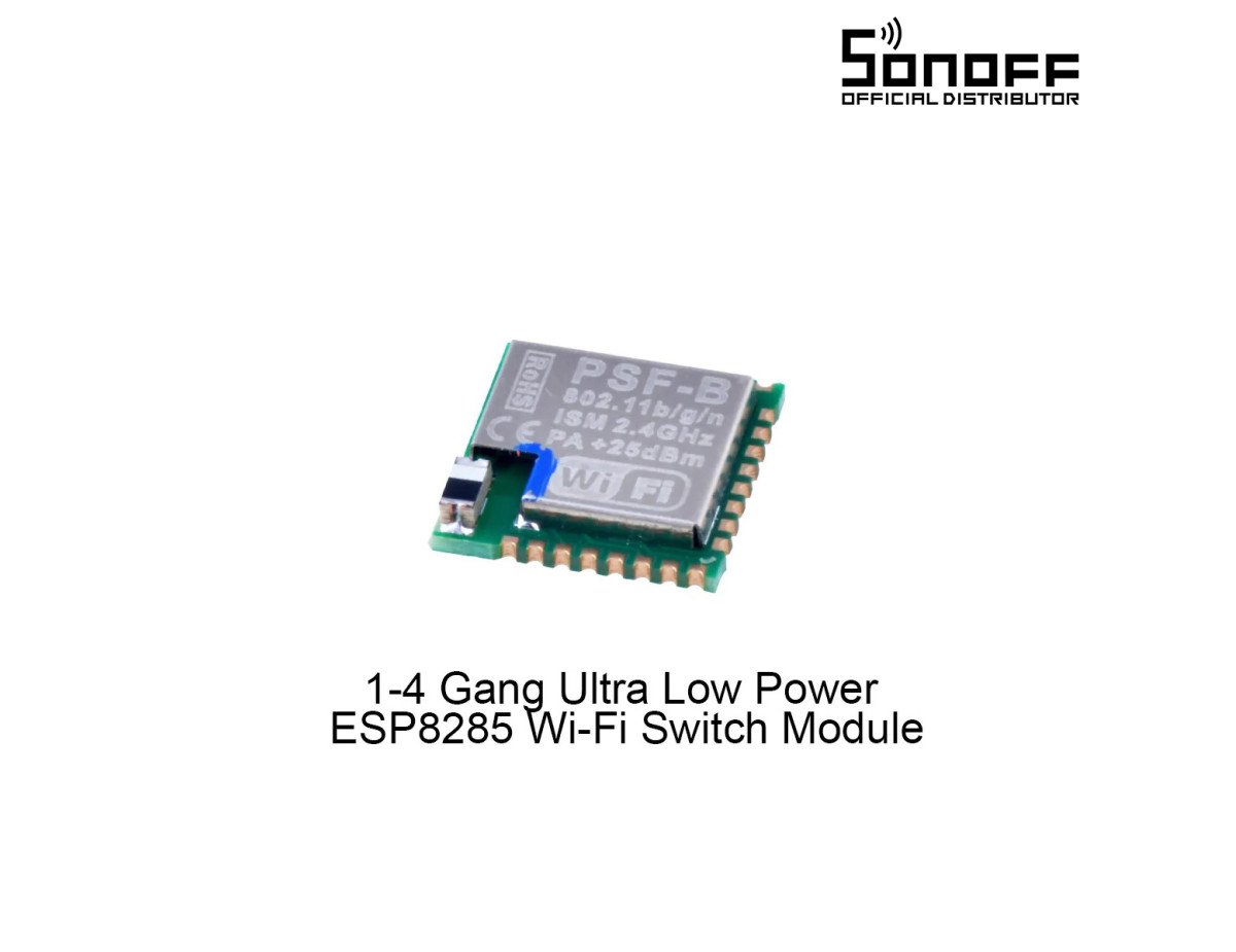 GloboStar® 80110 SONOFF PSF-B-1C ESP8285 Wi-Fi 2.4GHz Switch Module 1 Way