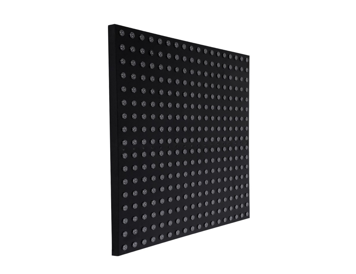 GloboStar® 90118 Digital Pixel Addressable Facade Panel - Ψηφιακό Πάνελ Πρόσοψης Κτιρίων LED SMD 3535 225W/m2 300LED/m2 300PIXEL/m2 SPI/TTL Protocol IC UCS512B 13500lm/m2 120° DC 12V IP67 RGB - Μαύρο Σώμα - Μ100 x Π100 x Υ3cm