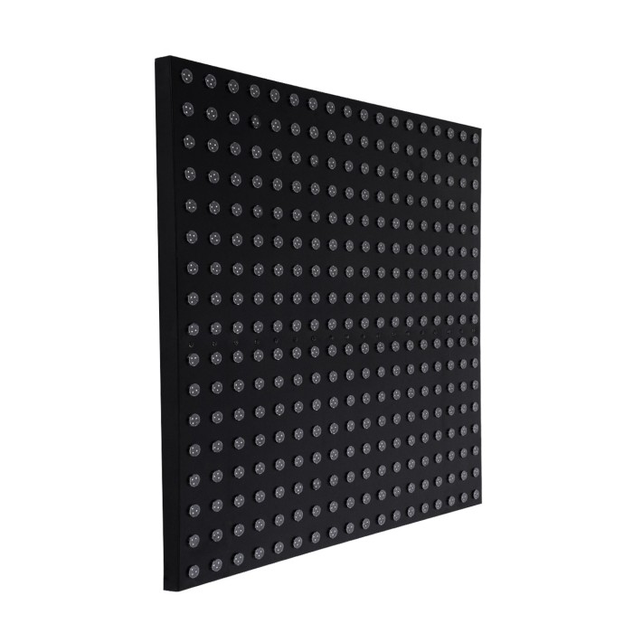 GloboStar® 90118 Digital Pixel Addressable Facade Panel - Ψηφιακό Πάνελ Πρόσοψης Κτιρίων LED SMD 3535 225W/m2 300LED/m2 300PIXEL/m2 SPI/TTL Protocol IC UCS512B 13500lm/m2 120° DC 12V IP67 RGB - Μαύρο Σώμα - Μ100 x Π100 x Υ3cm