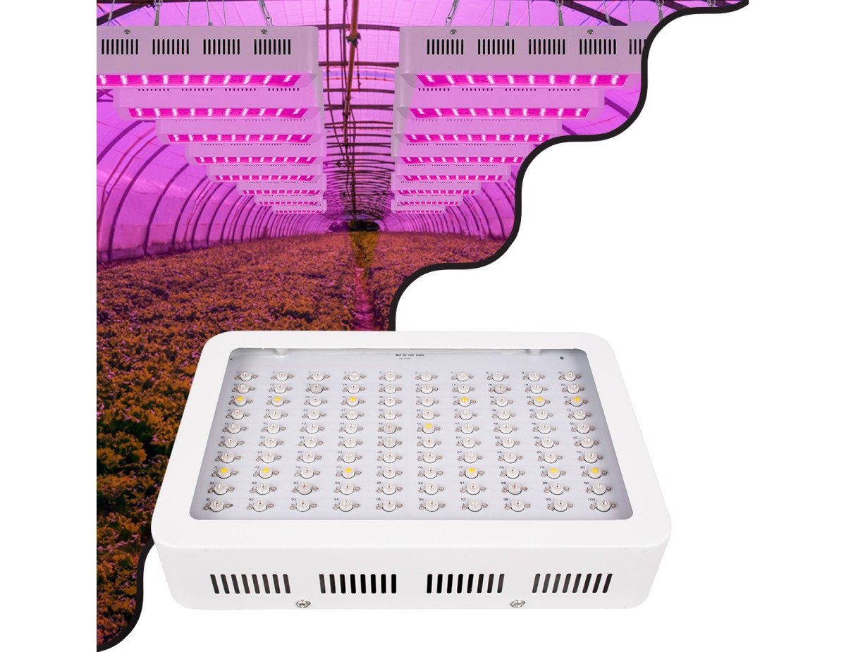 GloboStar® 85950 Grow Light Full Spectrum LED Φωτιστικό Ανάπτυξης Φυτών Θερμοκηπίου SMD 2835 1000W 160° AC230V IP54 Εσωτερικού Χώρου για Κάλυψη Επιφάνειας 1.5m x 1.5m Πλήρους Φάσματος Φωτισμού