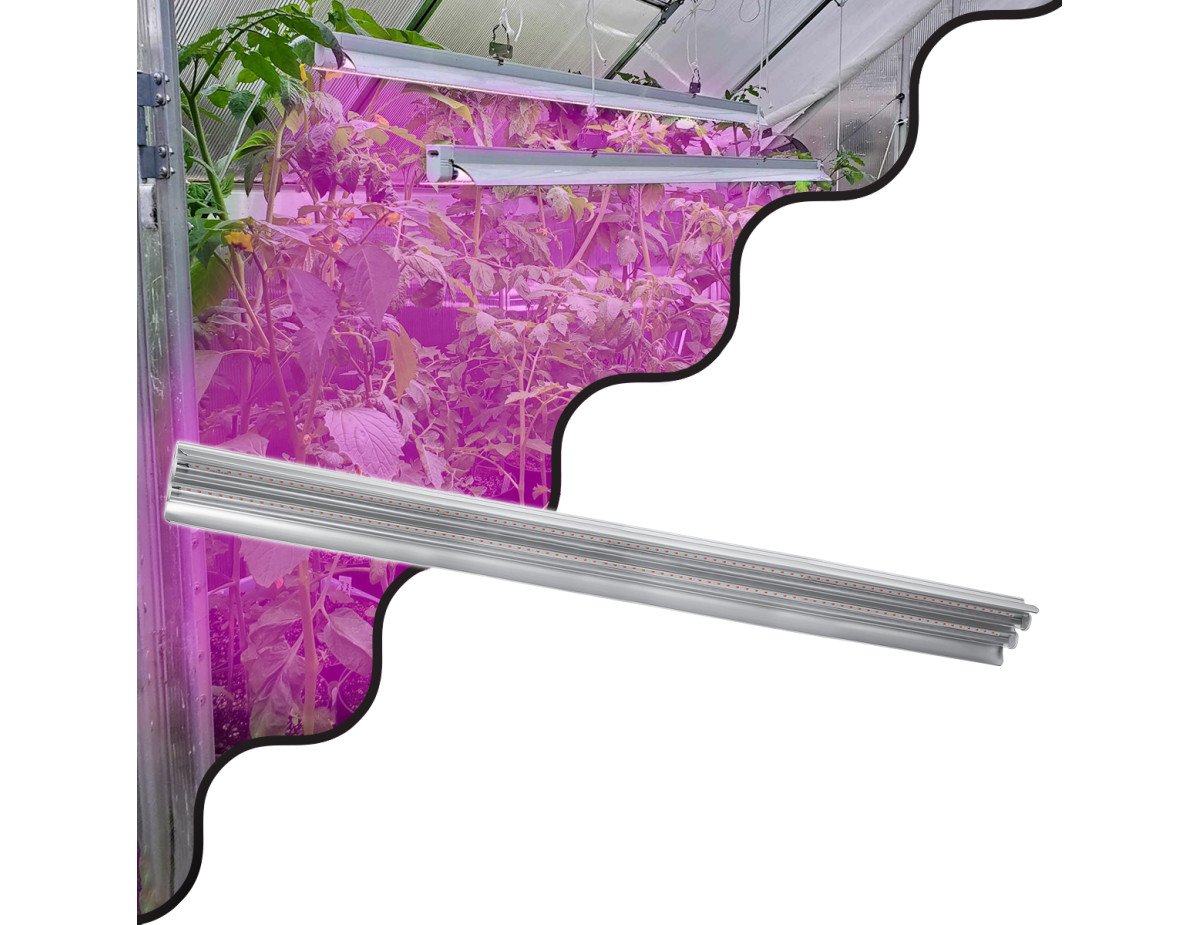 GloboStar® 85958 Linear Grow Light Full Spectrum LED Γραμμικό Φωτιστικό Ανάπτυξης Φυτών Θερμοκηπίου 120cm SMD 2835 200W 120° AC230V IP54 Εσωτερικού Χώρου για Κάλυψη Επιφάνειας 1.2m x 1.2m Πλήρους Φάσματος Φωτισμού