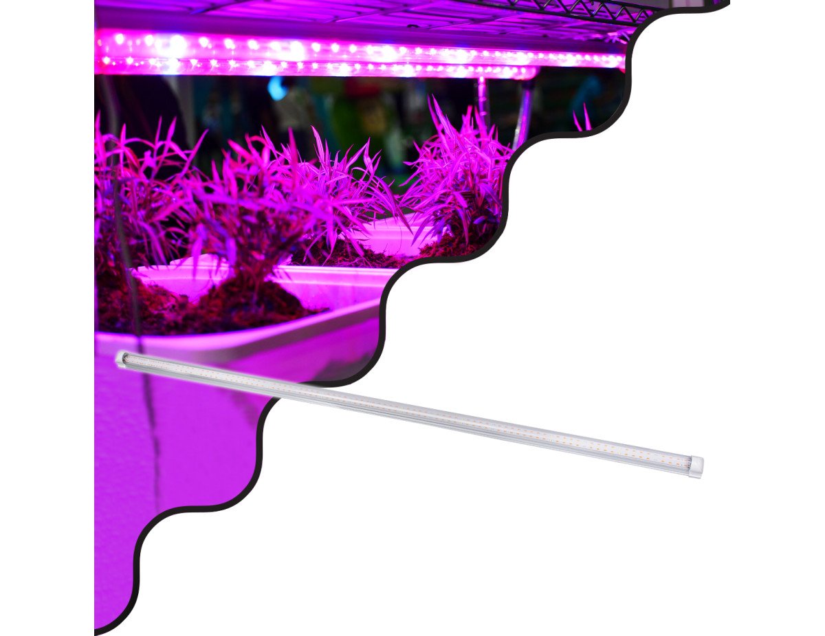 GloboStar® 85963 Linear Grow Light Full Spectrum LED Γραμμικό Φωτιστικό Ανάπτυξης Φυτών Θερμοκηπίου 120cm SMD 2835 80W 160° AC230V IP54 Εσωτερικού Χώρου για Κάλυψη Επιφάνειας 1.2m x 1.2m Πλήρους Φάσματος Φωτισμού