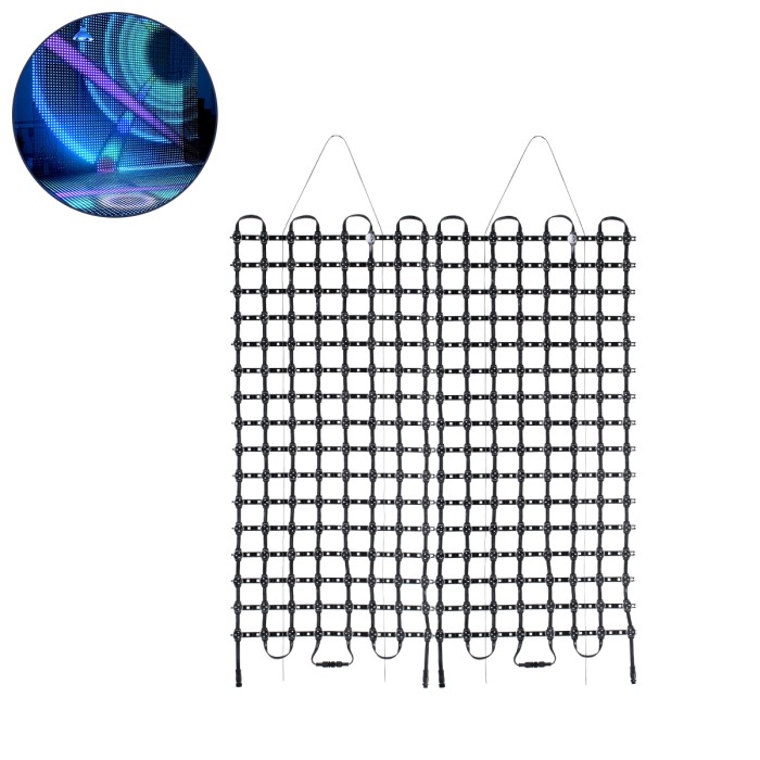 GloboStar® 90142 Digital Pixel Addressable Facade Soft Net Panel - Ψηφιακό Εύκαμπτο Δίχτυ Πάνελ Πρόσοψης Κτιρίων LED SMD 3535 192W/m2 256LED/m2 256PIXEL/m2 SPI/TTL Protocol IC UCS512B 11520lm/m2 120° DC 12V IP67 RGB - Μαύρο Σώμα - Μ100 x Π100 x Υ1.7cm GloboStar® 90142 Digital Pixel Addressable Facade Soft Net Panel - Ψηφιακό Εύκαμπτο Δίχτυ Πάνελ Πρόσοψης Κτιρίων LED SMD 3535 192W/m2 256LED/m2 256PIXEL/m2 SPI/TTL Protocol IC UCS512B 11520lm/m2 120° DC 12V IP67 RGB - Μαύρο Σώμα - Μ100 x Π100 x Υ1.7cm