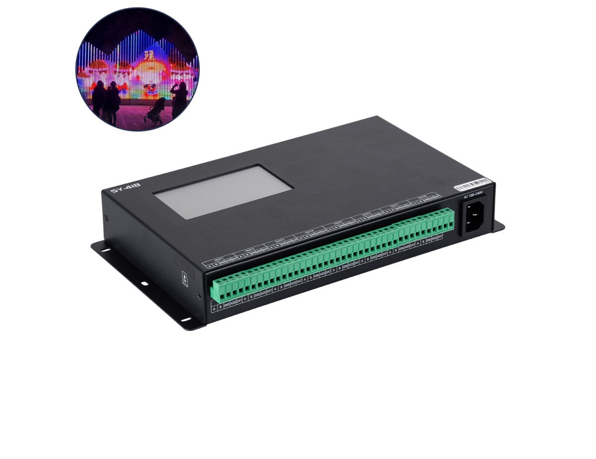 GloboStar® 90147 SEEKWAY SY-418 - Professional Master Controller - Full Colour LED Digital SPI Pixel Control System - Controller για Ψηφιακά Προϊόντα LED Digital Pixel TTL & DMX512 - Single Colour & RGB & RGBW - Synchronous & Asynchronous