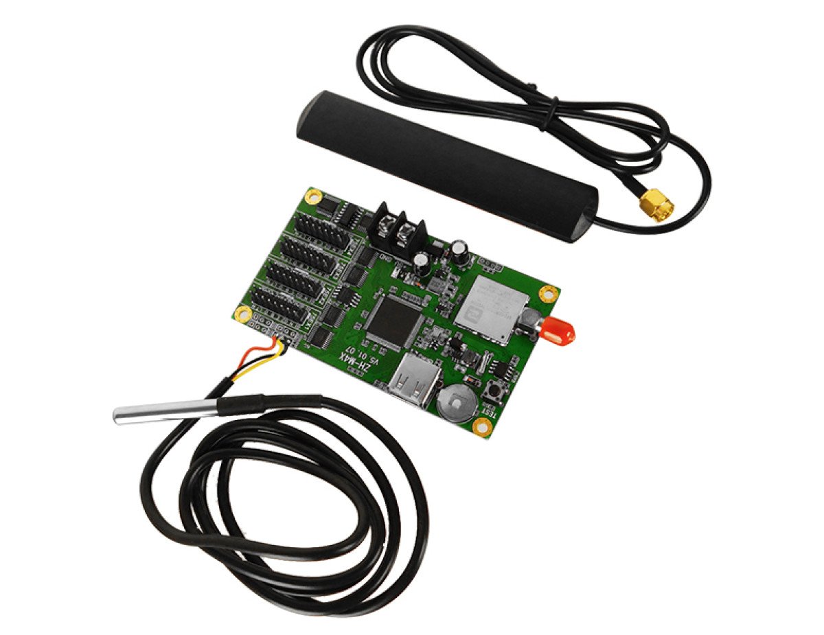 Ασύρματος Controller WiFi ZH-M4X με Είσοδο USB και Αισθητήρα Θερμοκρασίας για RGB Κυλιόμενη Πινακίδα LED GloboStar 91107