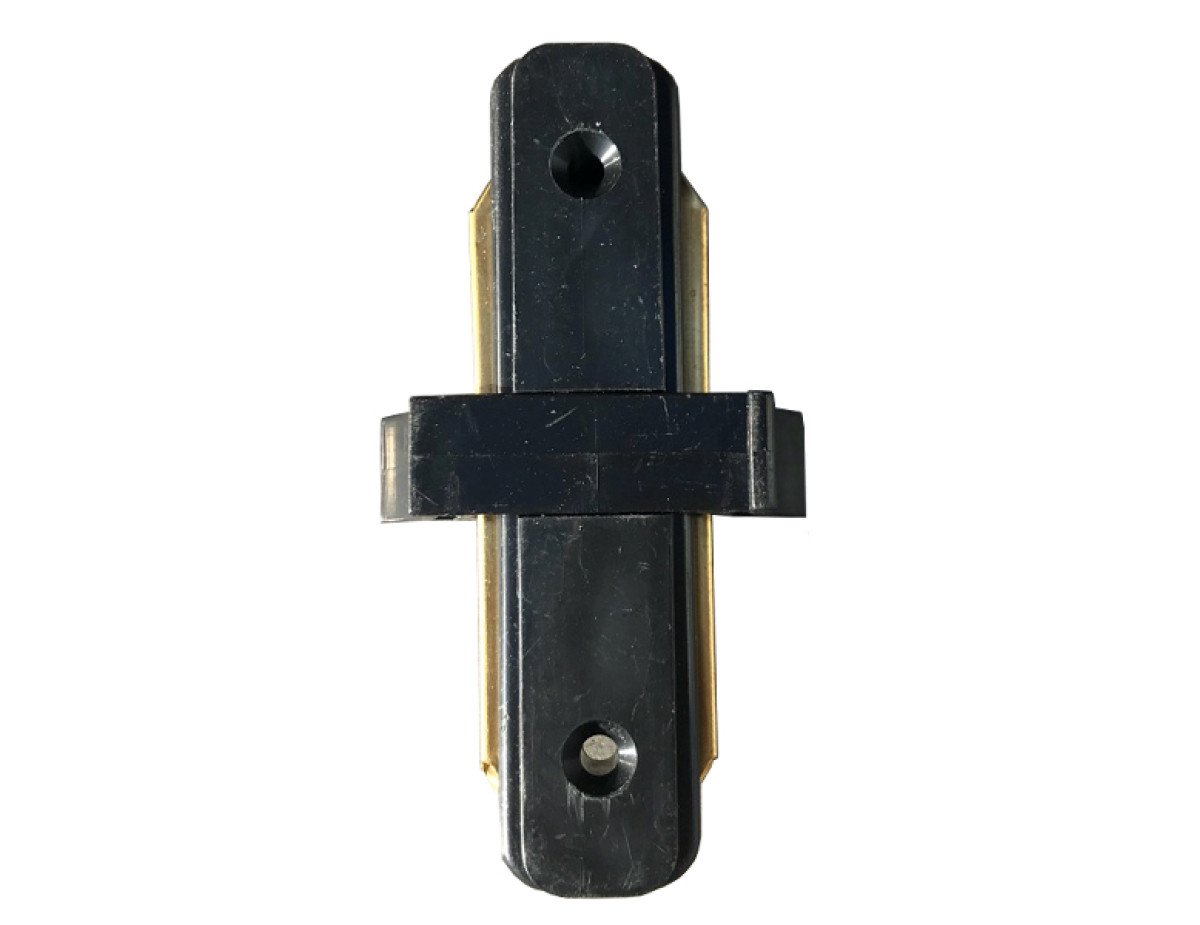 Globostar 60849 Μονοφασικός Connector 2 Καλωδίων Συνδεσμολογίας Γιώτα (Ι) για Μαύρη Ράγα Οροφής