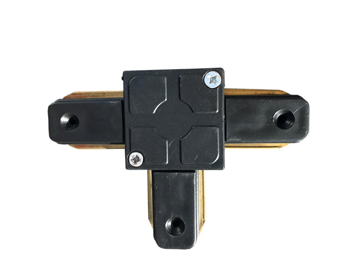 Globostar 60853 Connector 2 Καλωδίων Συνδεσμολογίας Ταφ (Τ) για Μαύρη Ράγα Οροφής