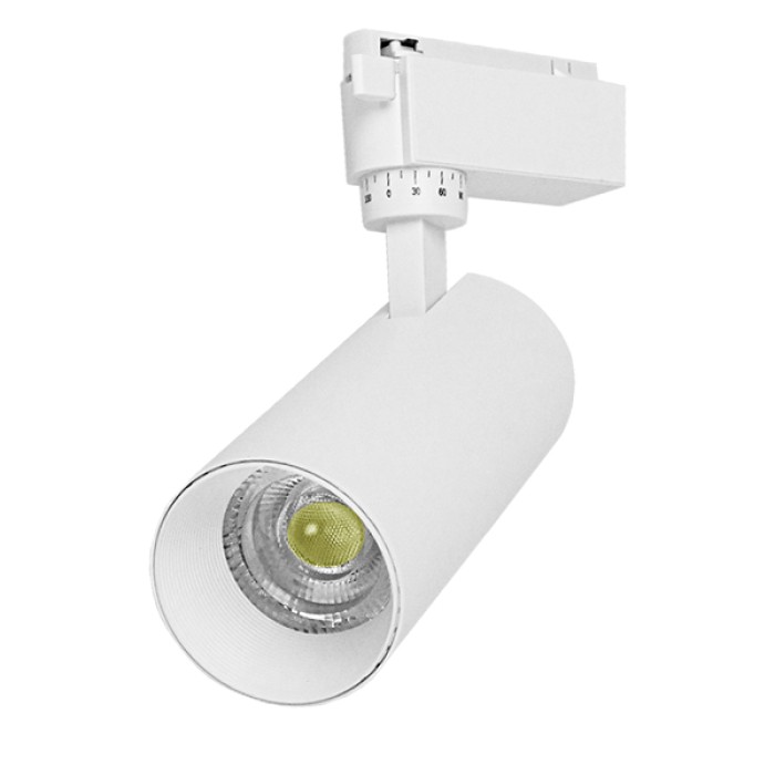 Μονοφασικό Bridgelux COB LED Λευκό Φωτιστικό Σποτ Ράγας 20W 230V 2600lm 30° Ψυχρό Λευκό 6000k GloboStar 93101 Μονοφασικό Bridgelux COB LED Λευκό Φωτιστικό Σποτ Ράγας 20W 230V 2600lm 30° Ψυχρό Λευκό 6000k GloboStar 93101
