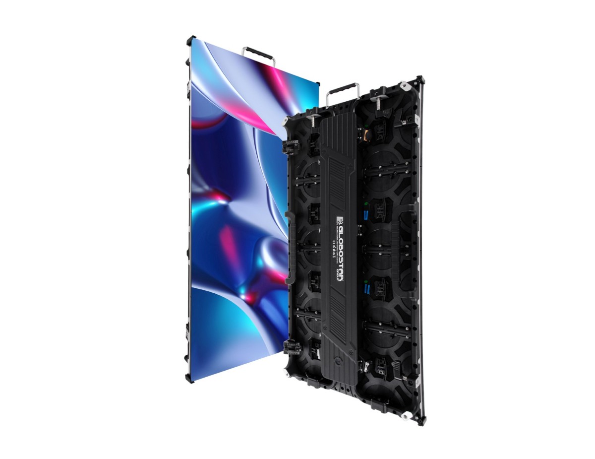 GLOBOSTAR® LUMOWALL 41003 Κυρτή Οθόνη Video Wall P3.91 Καμπίνα 50x100cm LED 360W 3840Hz 32768 Dots ≥5600cd/㎡ Nits AC 220-240V Εξωτερικού Χώρου IP65 Full Color S1/16 14Bits - Κάρτα NovaStar A8S-N+HUB - Curved -10/+15 Angle - Προστατευτικά Γωνιών - Nationst