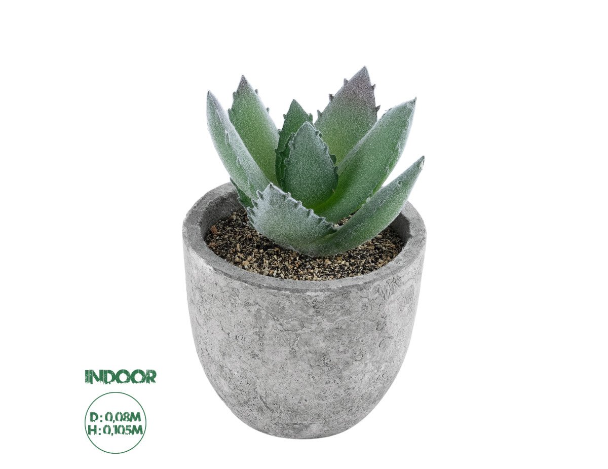 GloboStar® Artificial Garden SUCCULENT ALOE 21026 Διακοσμητικό Φυτό Παχύφυτο Αλόη Υ10.5cm