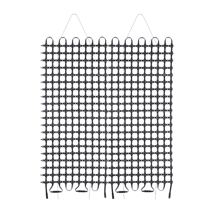 GloboStar® 90143 Digital Pixel Addressable Facade Soft Net Panel - Ψηφιακό Εύκαμπτο Δίχτυ Πάνελ Πρόσοψης Κτιρίων LED SMD 3535 300W/m2 400LED/m2 400PIXEL/m2 SPI/TTL Protocol IC UCS512B 18000lm/m2 120° DC 12V IP67 RGB - Μαύρο Σώμα - Μ100 x Π100 x Υ1.7cm
