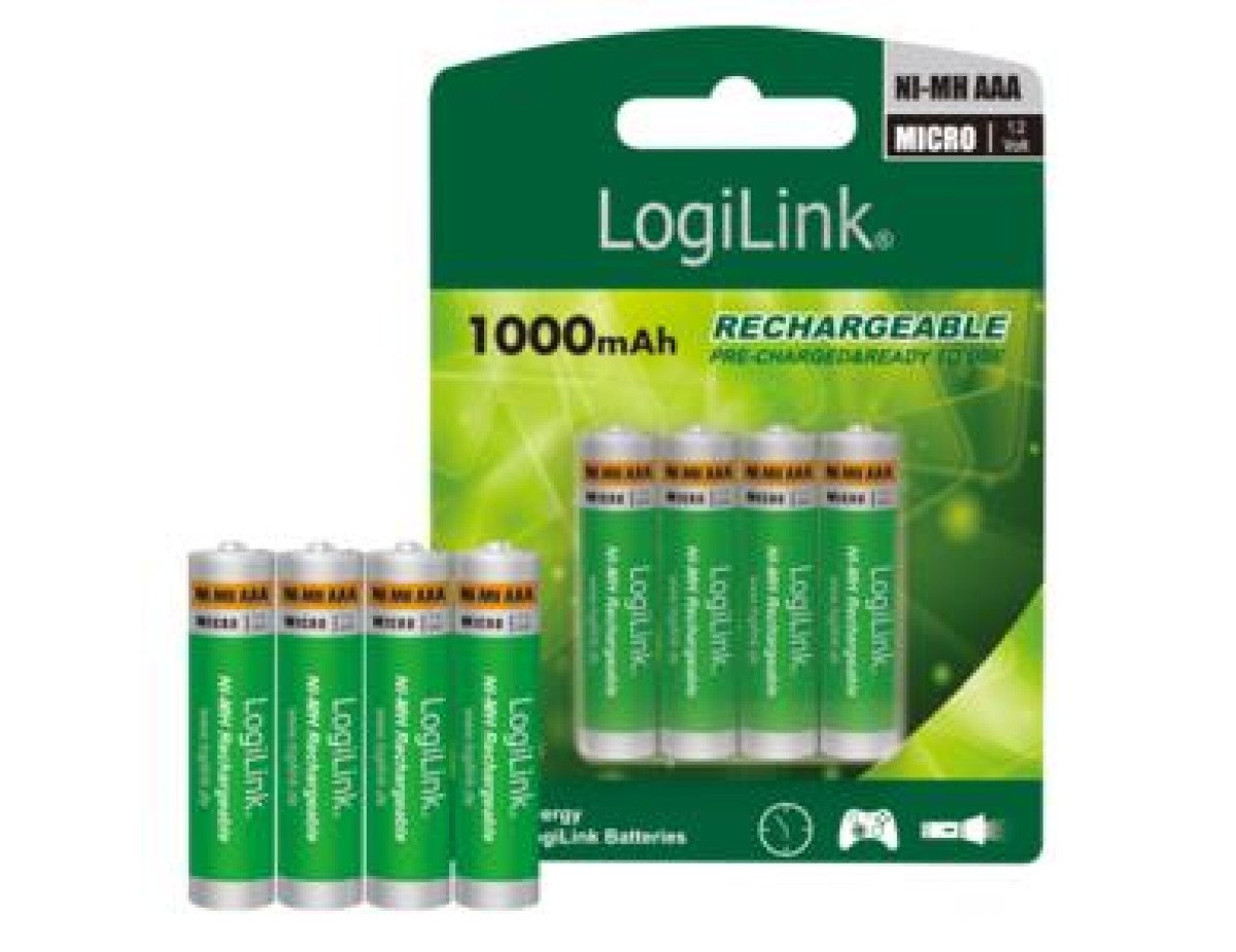 Battery NI-MH Rechargeable AAA 1.2V Logilink LR03RB4 4pcs