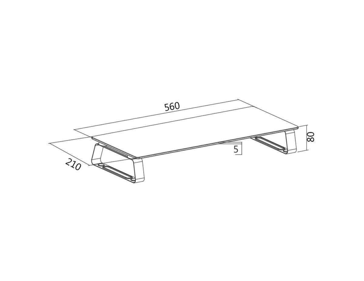 Glass Tabletop Monitor Riser Logilink BP0027