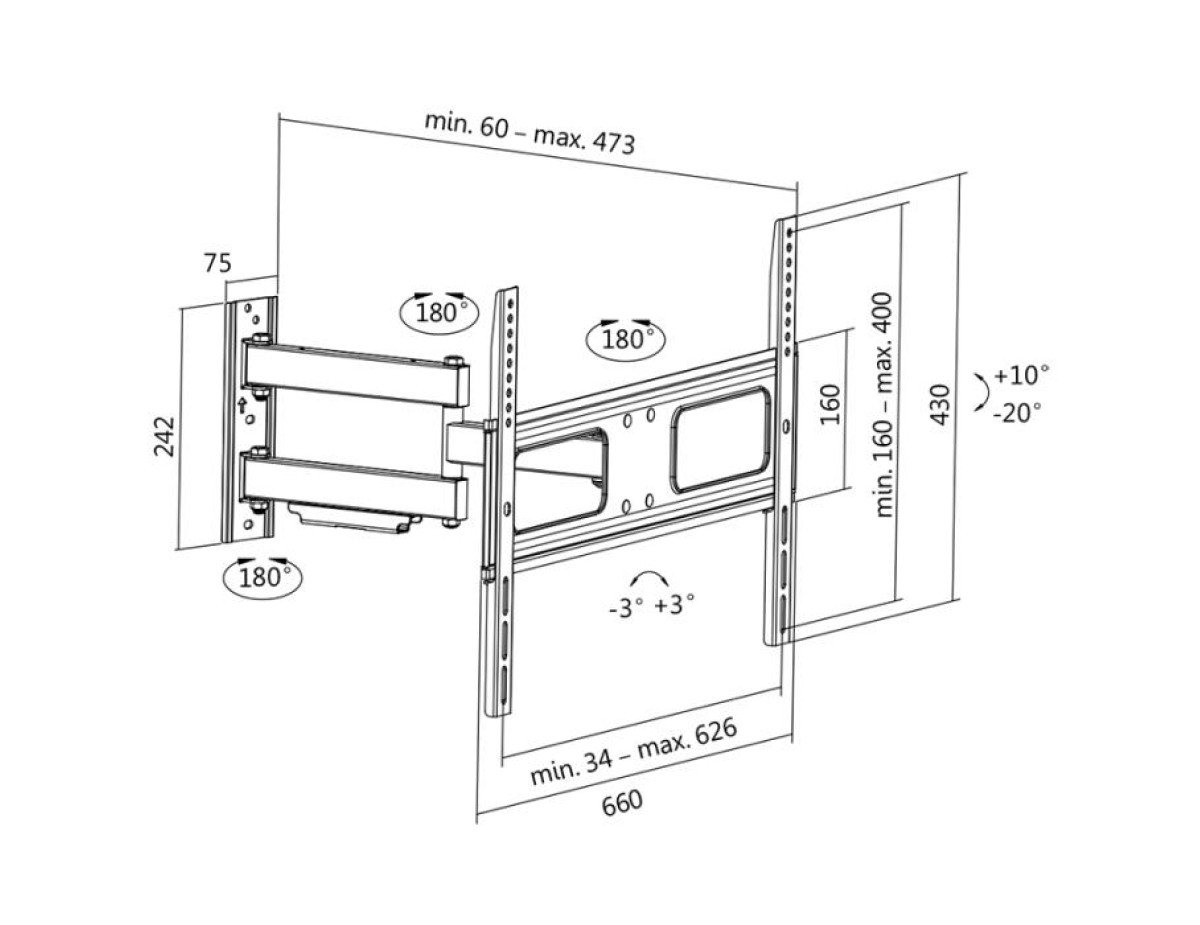 TV Bracket Logilink Tilt & Swivel BP0019